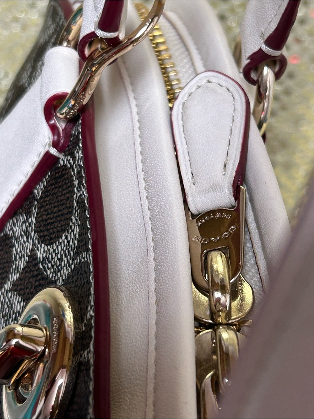 Coach Prince Street Mini Satchel with Chalk White Trim Approx. 15 x 9 x 5 - Picture 10 of 17
